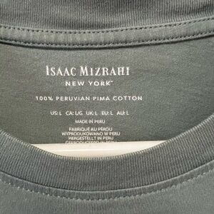 🛍️ Isaac Mizrahi Men's Sage Green Crewneck Sweater